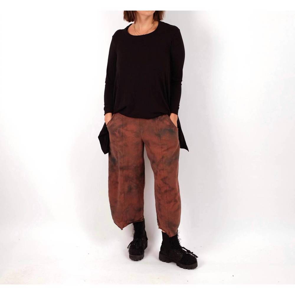 NEW CYNTHIA ASHBY niles wide leg pants in outback print
